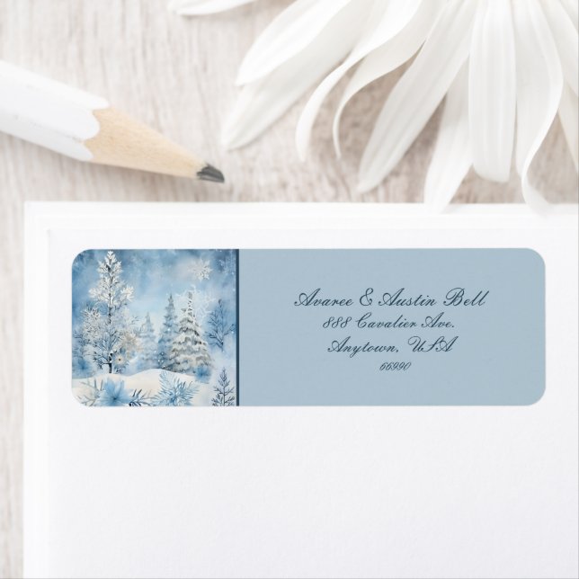 Schönes blaues Weiß Weihnachtsschaum Bäume Schnee (Insitu)