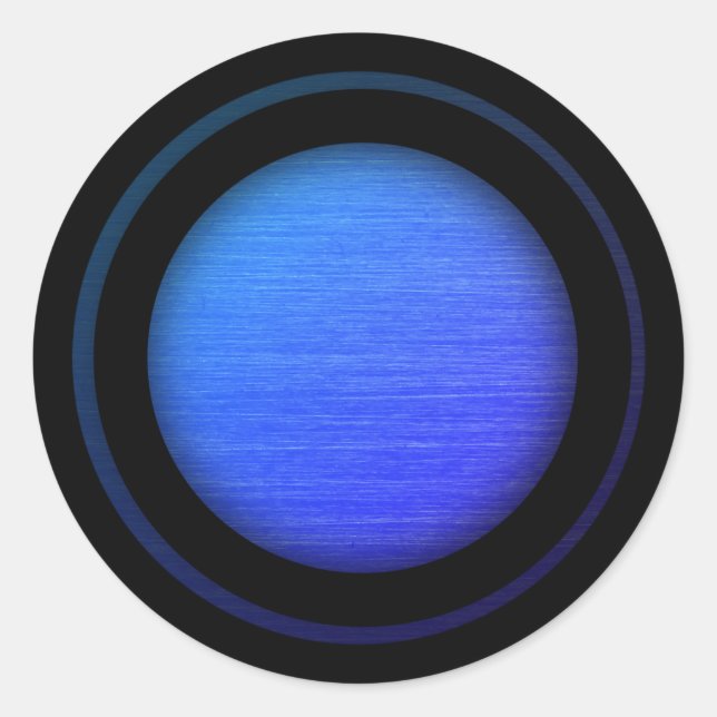 Schönes Blended Blue Runder Aufkleber (Vorderseite)