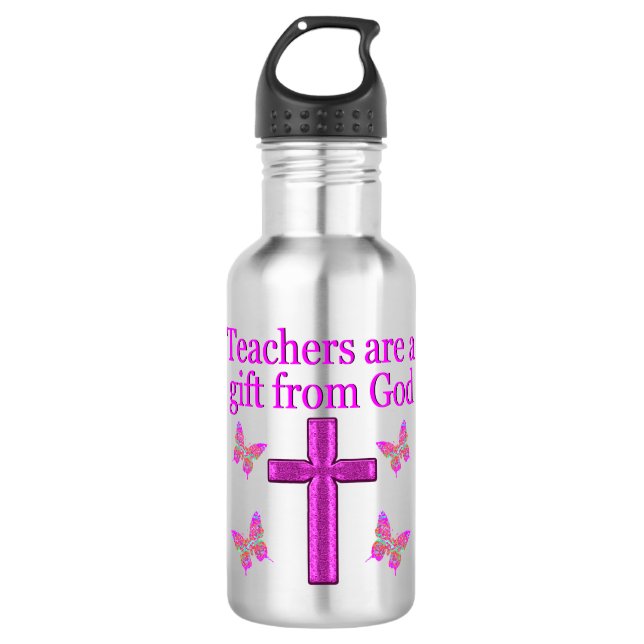 SCHÖNES BLESSED LEHRER-DESIGN EDELSTAHLFLASCHE (Vorderseite)