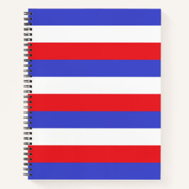 Schönes Blue Red White Strips Notebook Notizbuch