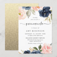Schönes Blume-Party "Blush & Navy"