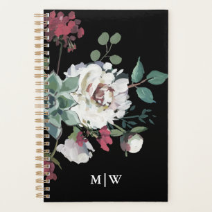 Schönes BlumenBouquet mit Monogramm Planer
