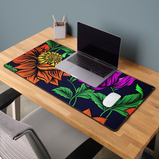 Schönes Blumendesign - Schreibtisch matt Schreibtischunterlage (Büro 2)