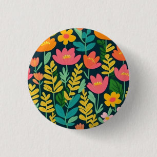 Schönes, blumenfarbenes Feld Button