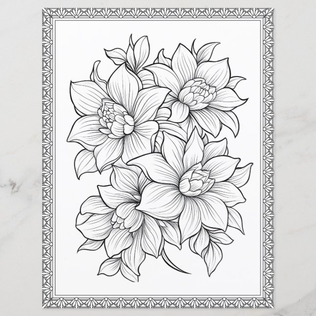 Schönes Blumenfarbenpapier (Vorderseite)