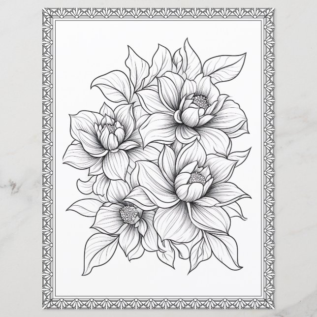 Schönes Blumenfarbenpapier (Vorderseite)