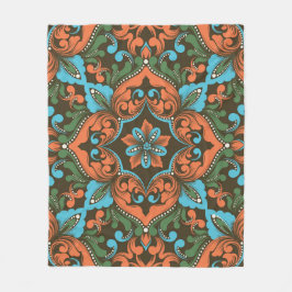 Schönes, blumengeschmücktes Muster Fleecedecke