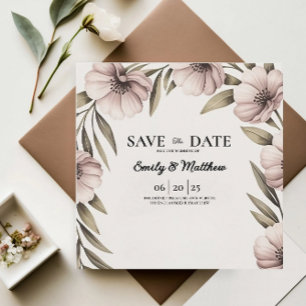 Schönes Blumengestein Save the Date