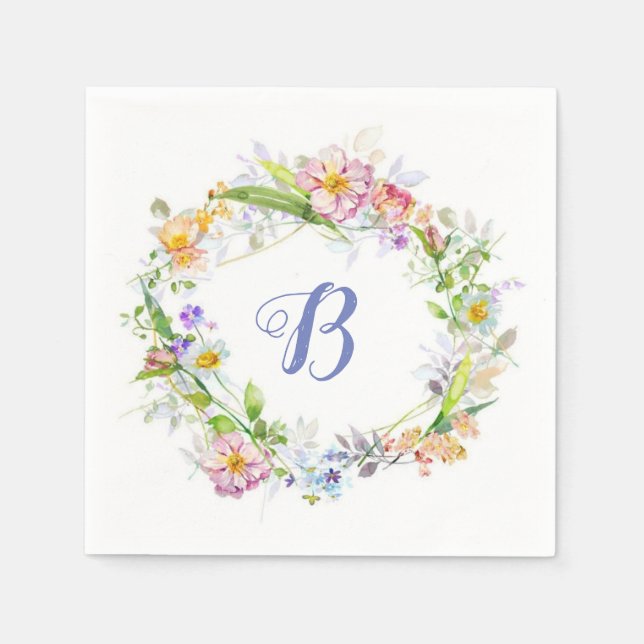 Schönes Blumenmagazin Serviette (Vorderseite)