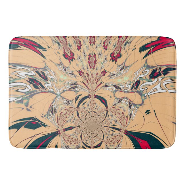 Schönes Blumenmotiv personalisiert Badematte (Vorderseite)