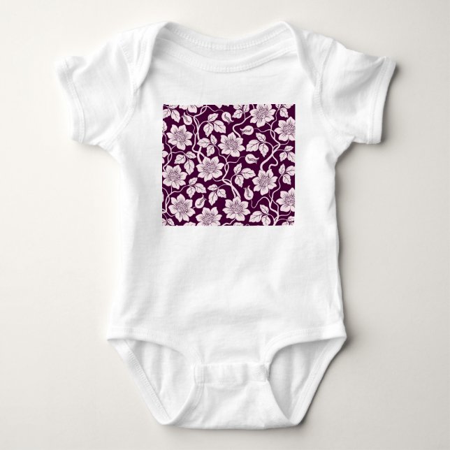 Schönes Blumenmuster Baby Strampler (Vorderseite)