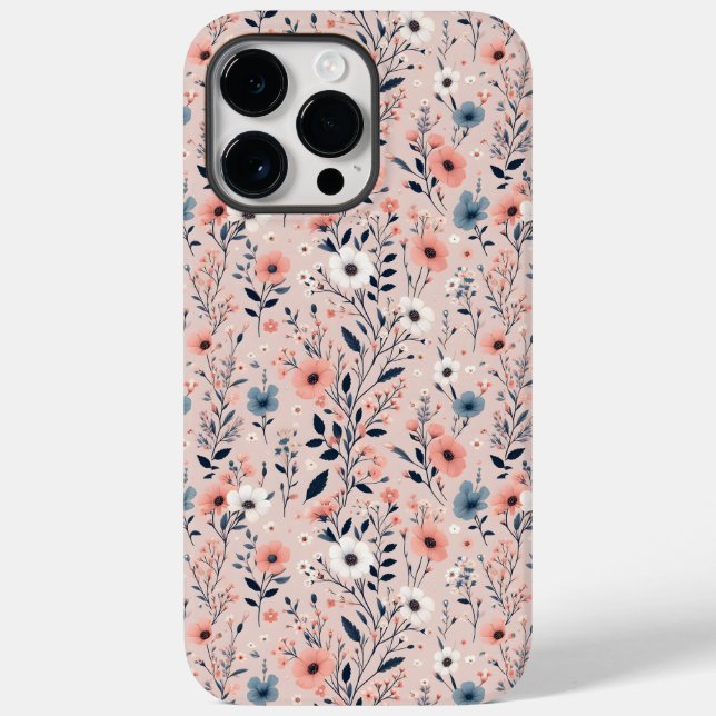 Schönes Blumenmuster Case-Mate iPhone 14 Pro Max Hülle (Rückseite)