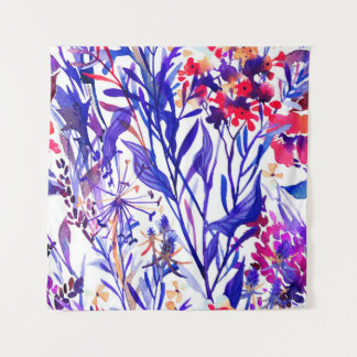 Schönes Blumenmuster in Aquarellfarben Wandteppich