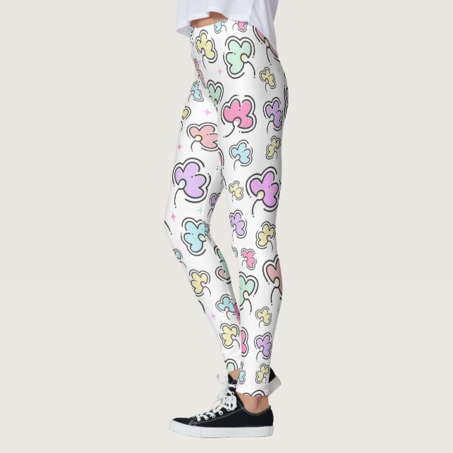 Schönes Blumenmuster Leggings (Links)