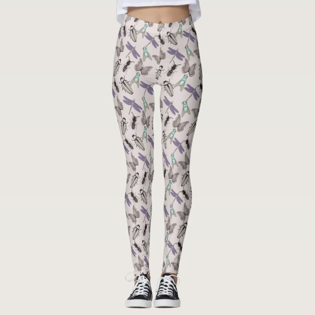 Schönes Blumenmuster Leggings (Vorderseite)