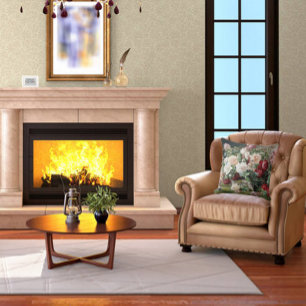 Schönes Blumenmuster mit Rose und Folien Kissen