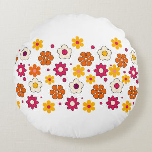 Schönes Blumenmuster Rundes Kissen