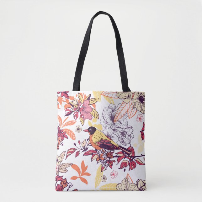 Schönes Blumenmuster Tasche (Vorderseite)