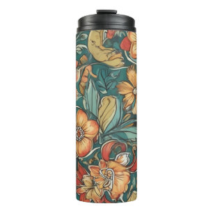 Schönes Blumenmuster Thermosbecher