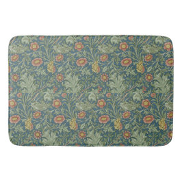 Schönes Blumenmuster William Morris Green Pink Badematte
