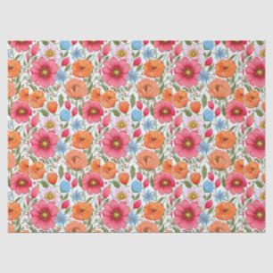 Schönes Blumenpapier Seidenpapier