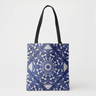 Schönes Blumenquadratisches Muster Tasche