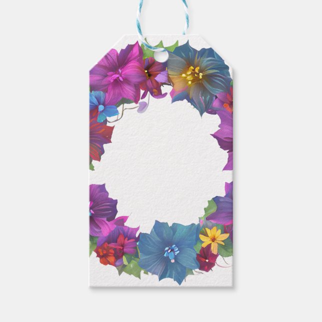 Schönes Blumenwerk Geschenkanhänger (Vorderseite)