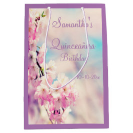 Schönes Blüte Quinceañera Geburtstags-Party Mittlere Geschenktüte