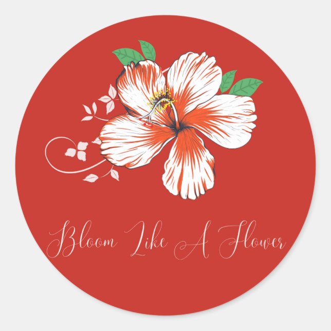 Schönes Blüten wie eine Blume Aufkleber (Vorderseite)