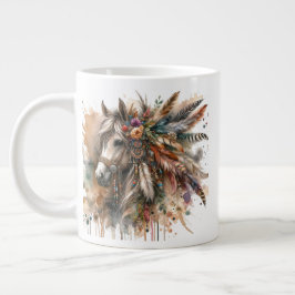 Schönes Boho-Pferd  Jumbo-Tasse