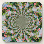 Schönes bohrosa, rote Rosen, Aquarellblumen Getränkeuntersetzer<br><div class="desc">Romantische Rose in Rot und Rosa an einem weißen Zaun,  der in der Abend-Sonne strahlt. Inspiration von einem Ausflug nach Mackinac Island Michigan. Originalgemälde von H Cooper.</div>
