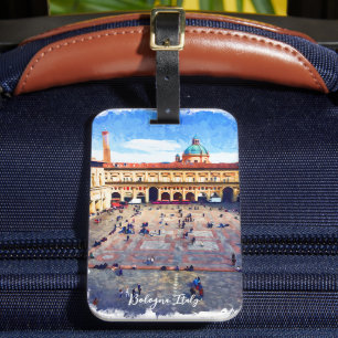 Schönes Bologna Italien Wasserfarbenreise Gepäckanhänger