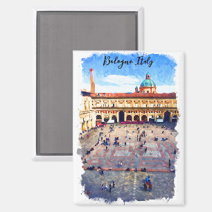 Schönes Bologna Italien Wasserfarbenreise Magnet