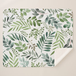 Schönes botanisches Blätter-Muster Sherpadecke