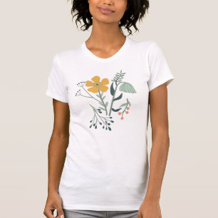 Schönes botanisches Muster T-Shirt