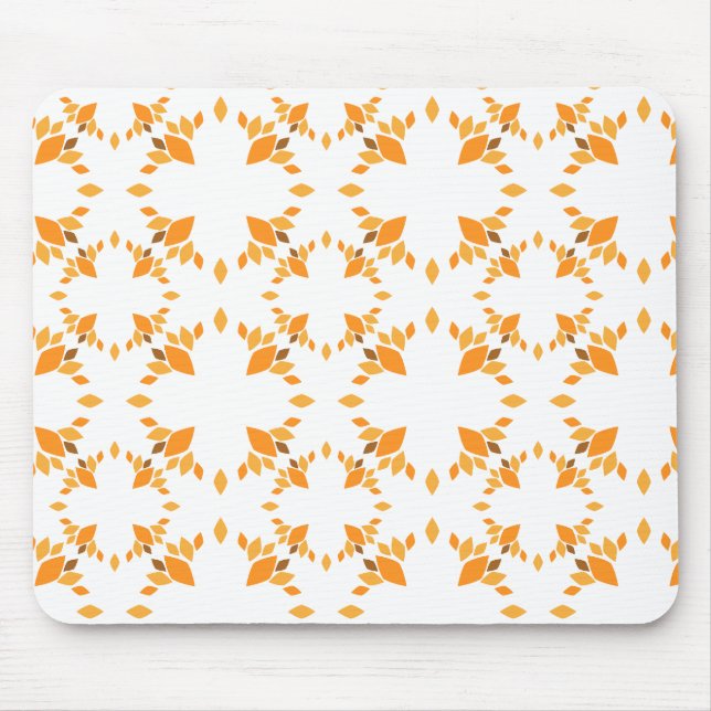 schönes braunes Blumenmuster Mousepad (Vorne)