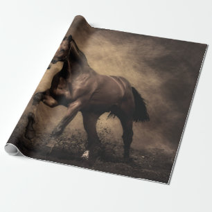 Schönes, braunes Pferdekissen Geschenkpapier