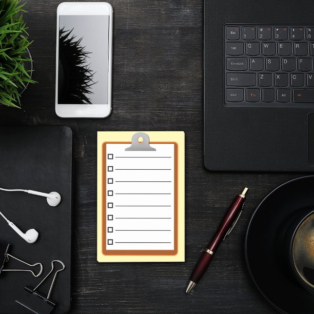 Schönes, braunes Whitepaper mit Zwischenablage, Ch Post-it Klebezettel (Von Creator hochgeladen)