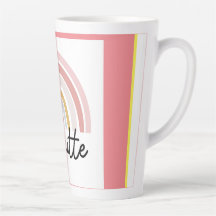 Schönes Brigitte mit Rainbow Pink Latte Tasse.