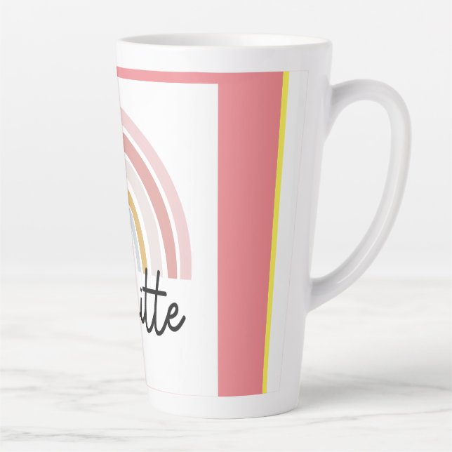 Schönes Brigitte mit Rainbow Pink Latte Tasse. Milchtasse (Rechts)