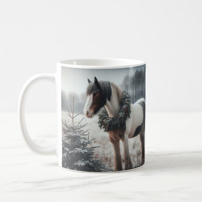 Schönes Brown Horse Reittier Liebe Kaffeetasse (Links)