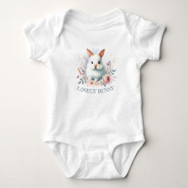 Schönes Bunny - Pastell Watercolor Osterausgabe Baby Strampler