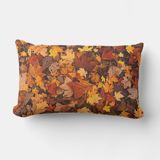 Schönes buntes Herbst-Blätter Kissen Für Draußen (Vorderseite)