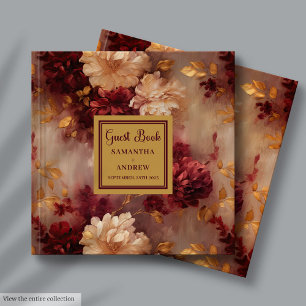 Schönes Burgundy Blush Gold Wedding Gästebuchgesch Gästebuch