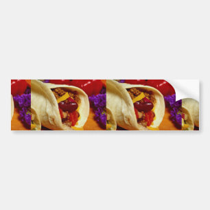 Schönes Burritorezept für Nahrungsmittelliebhaber Autoaufkleber