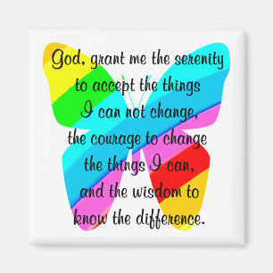 SCHÖNES BUTTERFLY SERENITY PRAYER DESIGN MAGNET