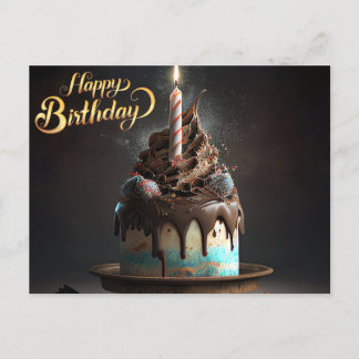 Schönes Cake Happy Birthday Geschenke Liebe Postkarte