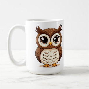 Schönes Cartoon mit großen Augen Kaffeetasse
