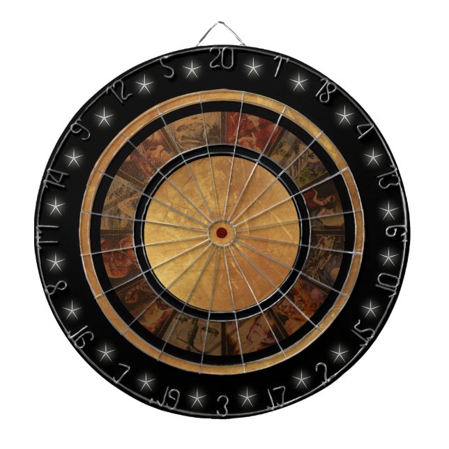 Schönes Chinesisches Zodiac Wheel Custom Dart Boar Dartscheibe (vorne)