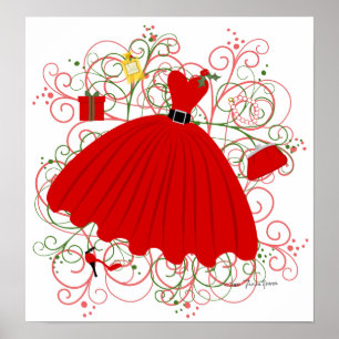 Schönes Chrstmas Kleid Poster